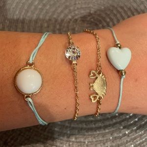 SHEIN bracelets 4 pc new light blue